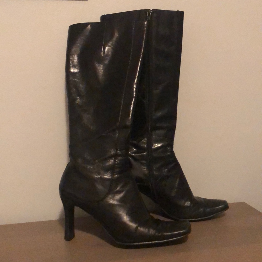 Black Yettieo Nine West heeled boots
